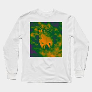 Glowing Pegasus in sacred kaleidoscope Long Sleeve T-Shirt